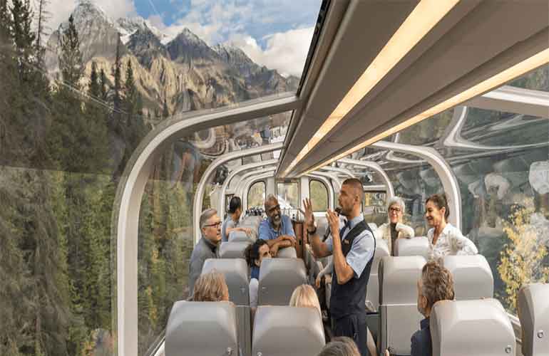 استخدام ومسافرت با قطار شیشه ای Rocky Mountaineer!